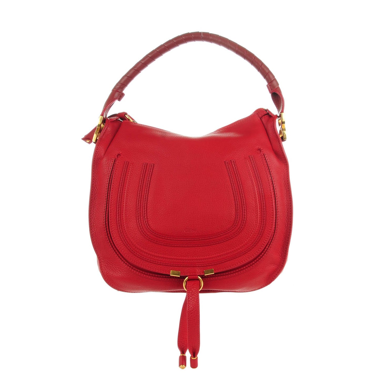 Calfskin Medium Marcie Hobo Acerola