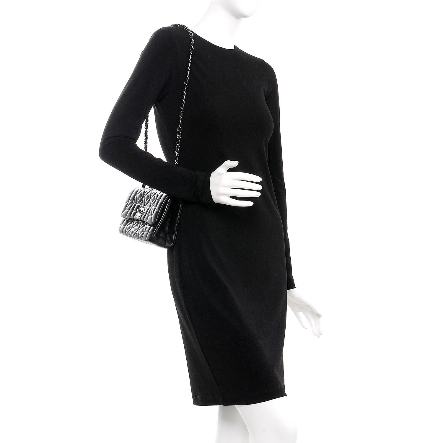 Chanel Lambskin Lady Graphic Mini Flap Black 2 of 9