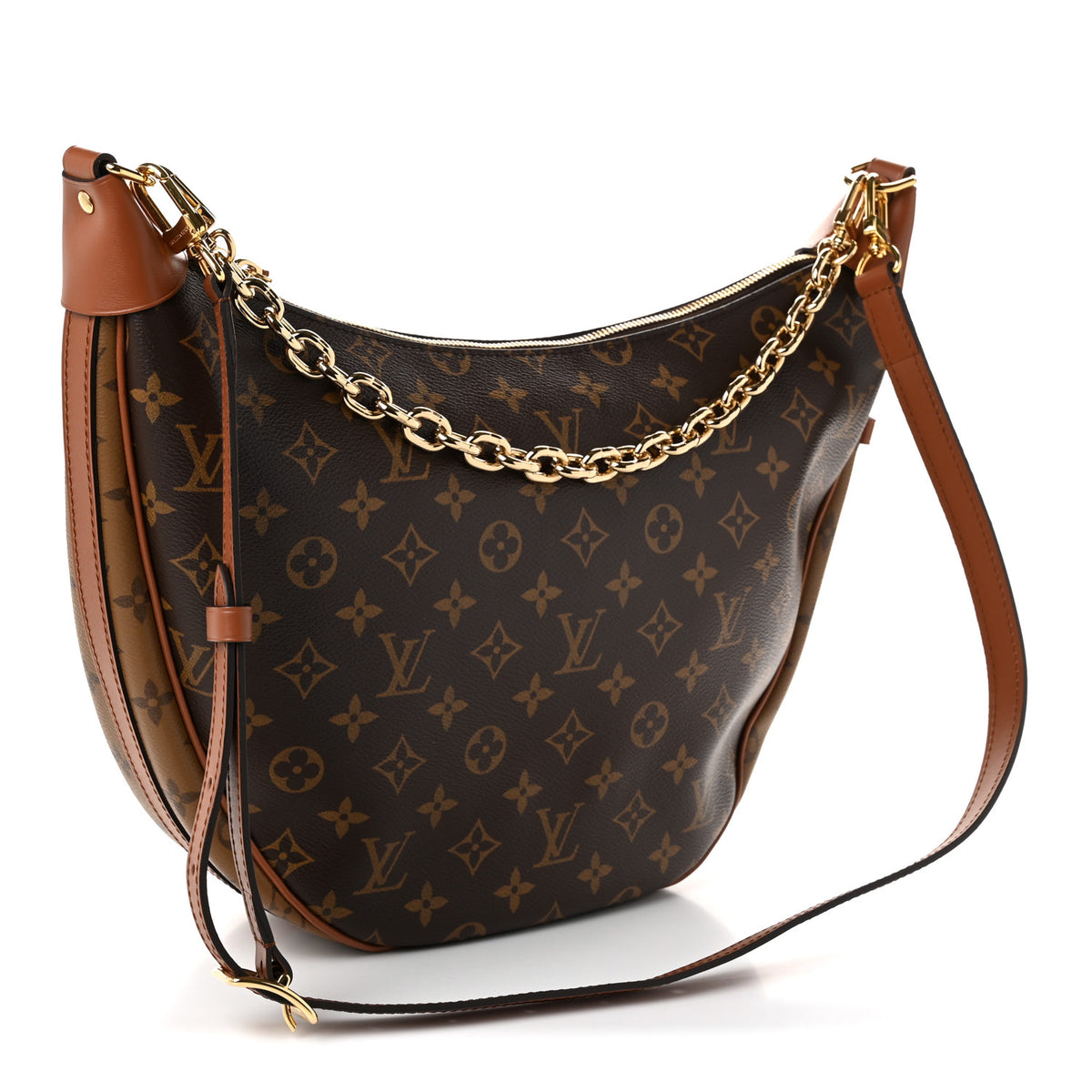 Reverse Monogram Loop Hobo