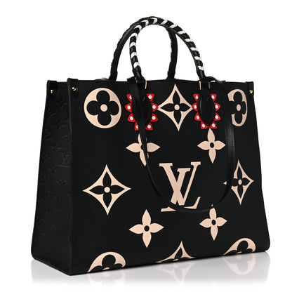 Louis Vuitton Empreinte Monogram Giant Crafty Onthego GM Black Creme 3 of 9