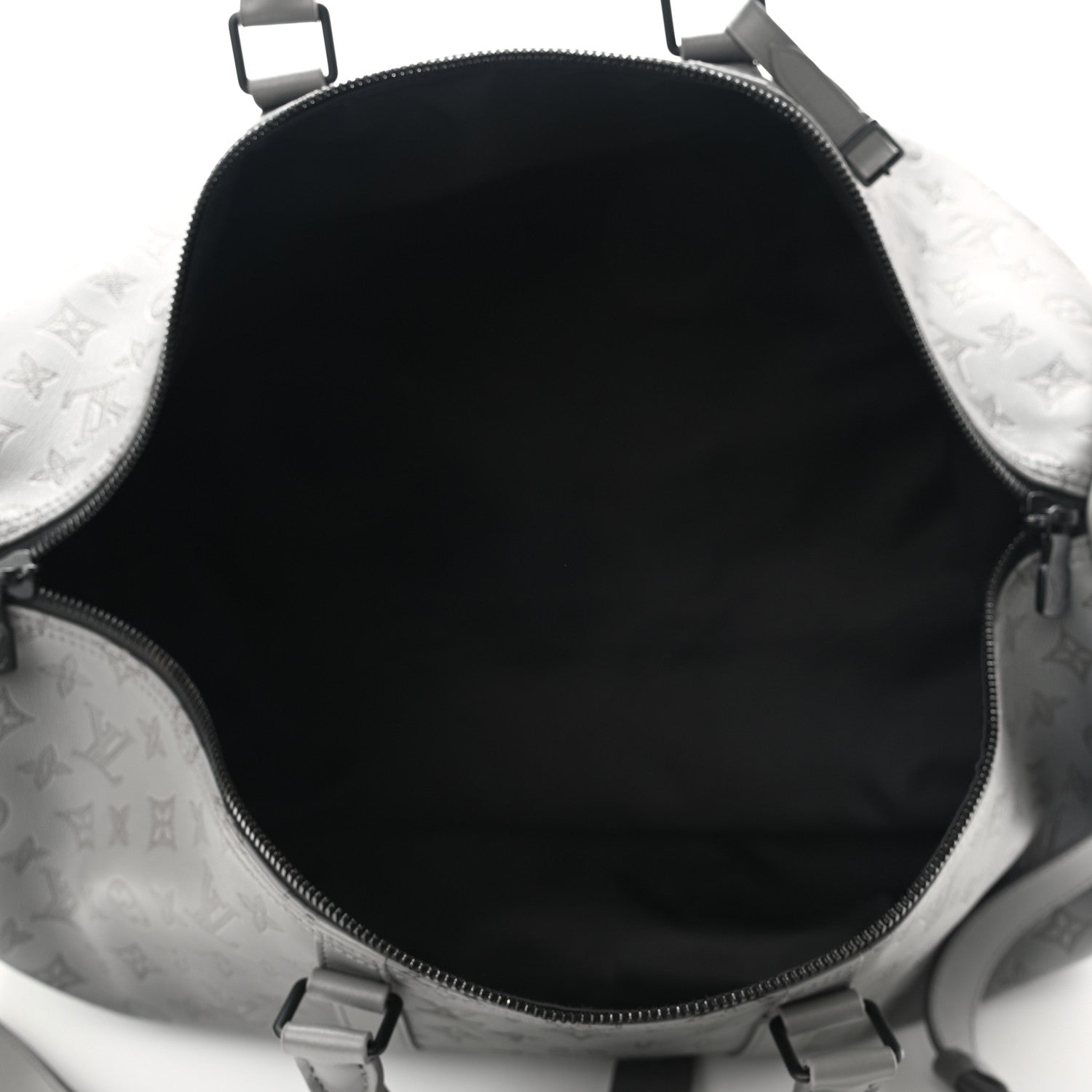 Louis Vuitton Calfskin Monogram Shadow Keepall Bandouliere 50 Anthracite gray 4 of 8