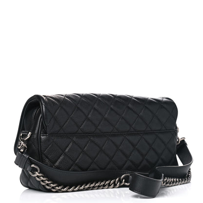 Chanel Grained Calfskin Quilted Medium Casual Rock Flap Black 4 of 10