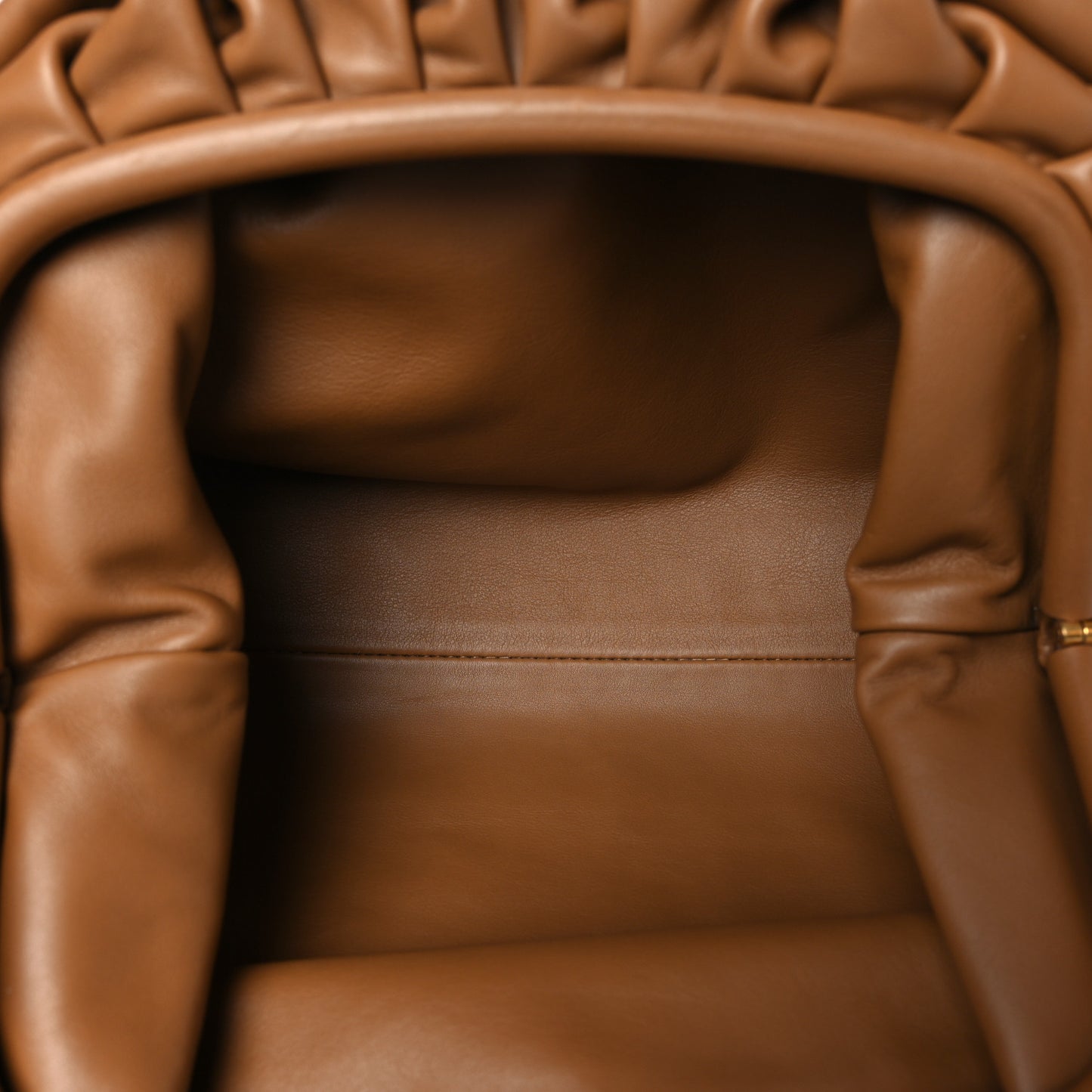 Smooth Butter Calf The Pouch Oversized Clutch Cammello