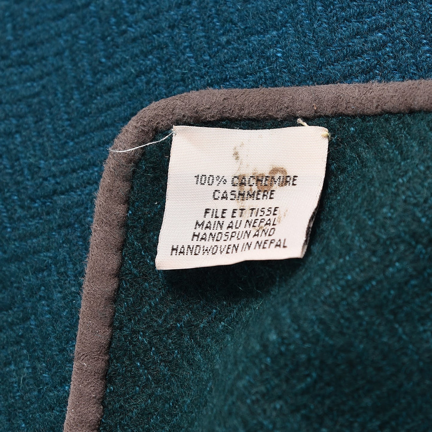 Cashmere Hand Woven Dip Dye Urga Blanket Bleu Violet