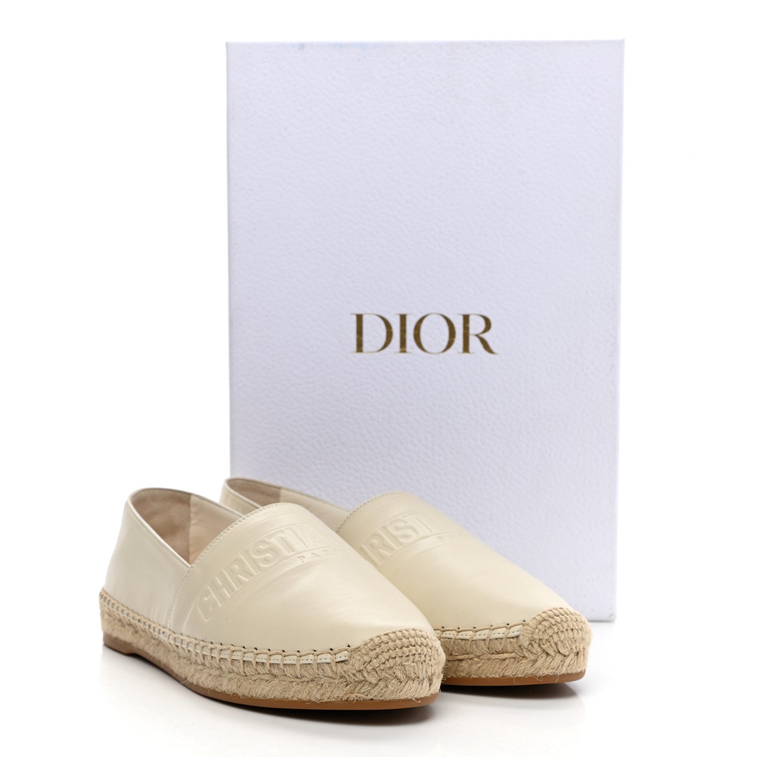 Christian Dior Lambskin Granville Espadrille 37 Off White 9 of 9