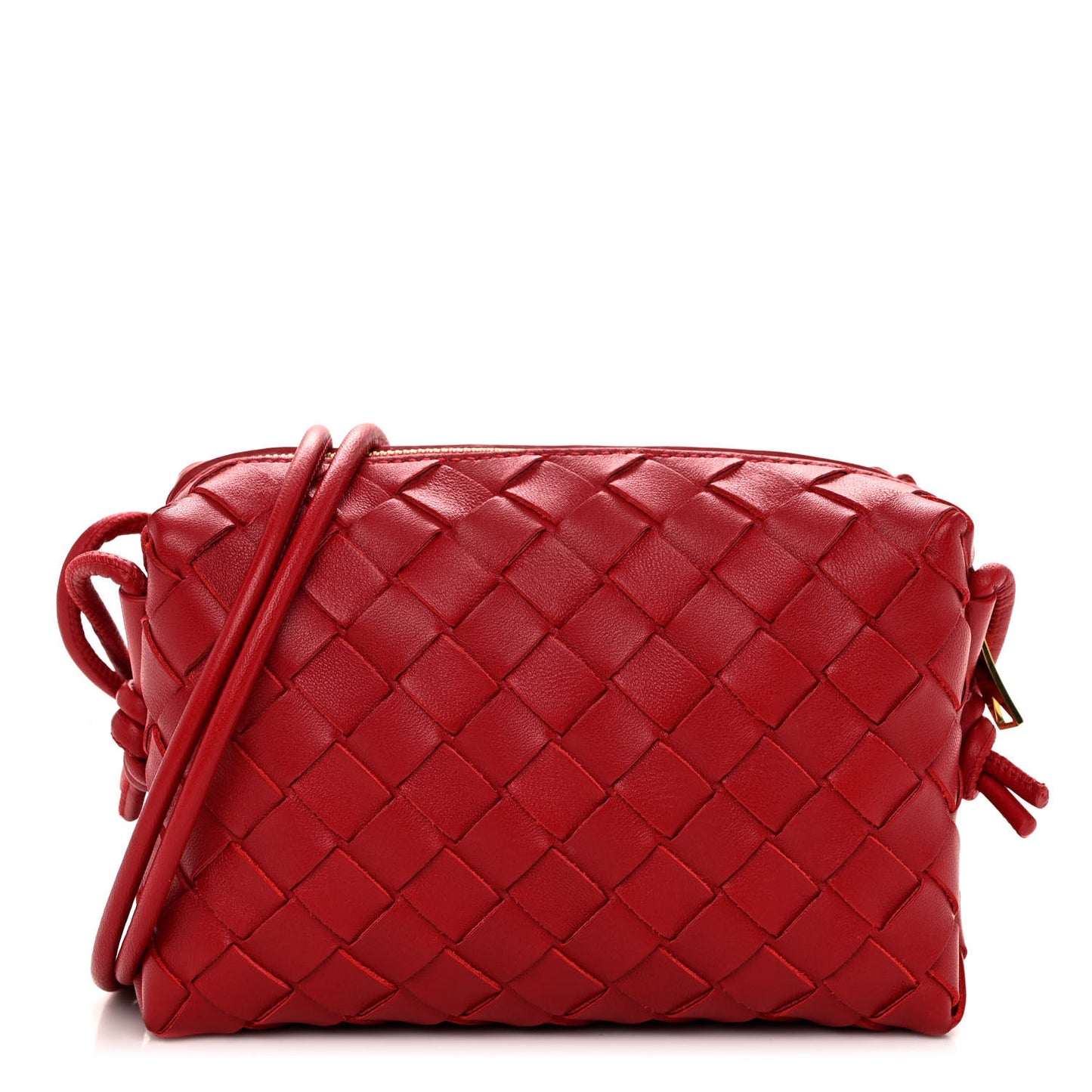 Nappa Intrecciato Mini Loop Camera Bag Apple Candy