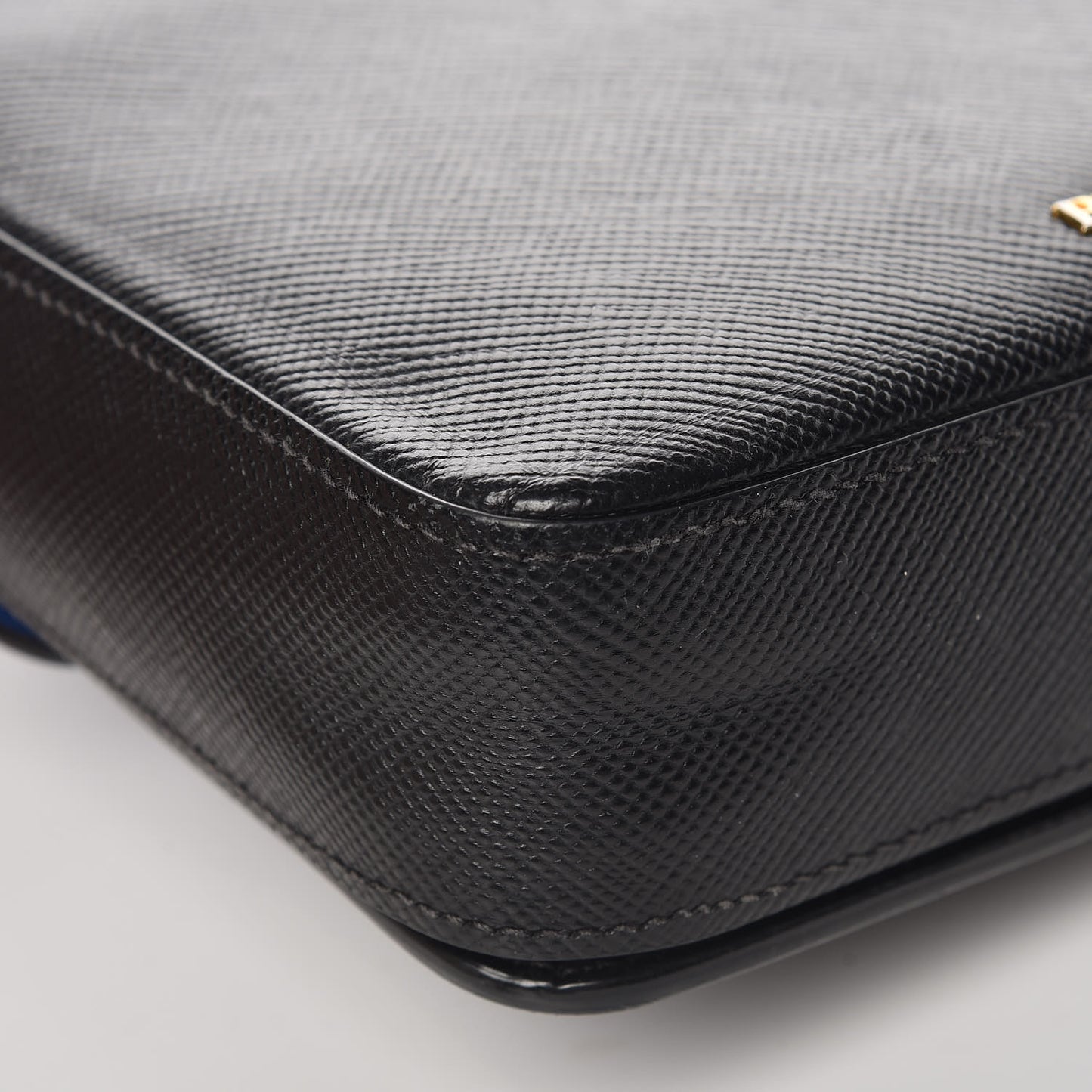 Saffiano Bi-Color Crossbody Bag Inchiostro Black