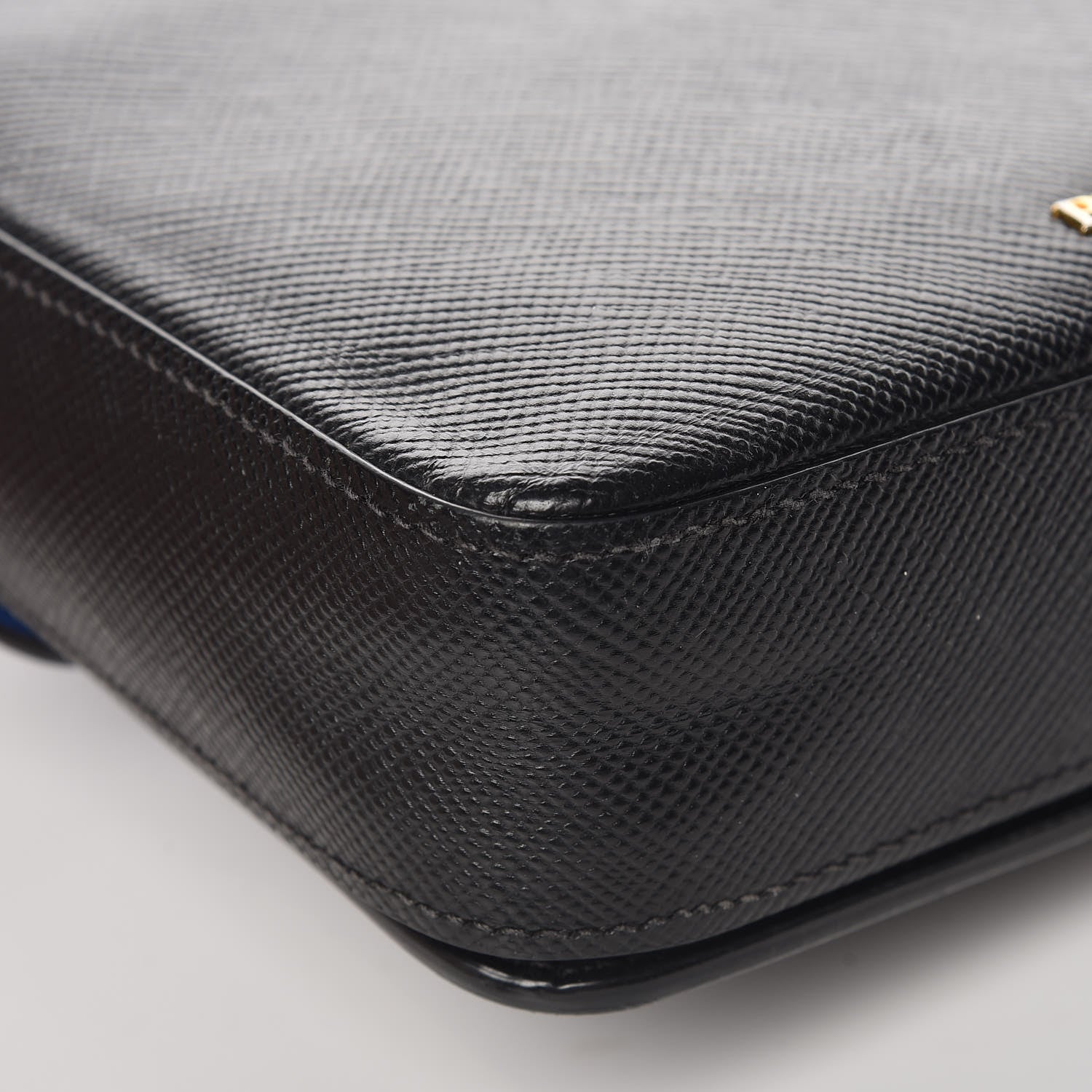 Prada Saffiano Bi-Color Crossbody Bag Inchiostro Black 15 of 15