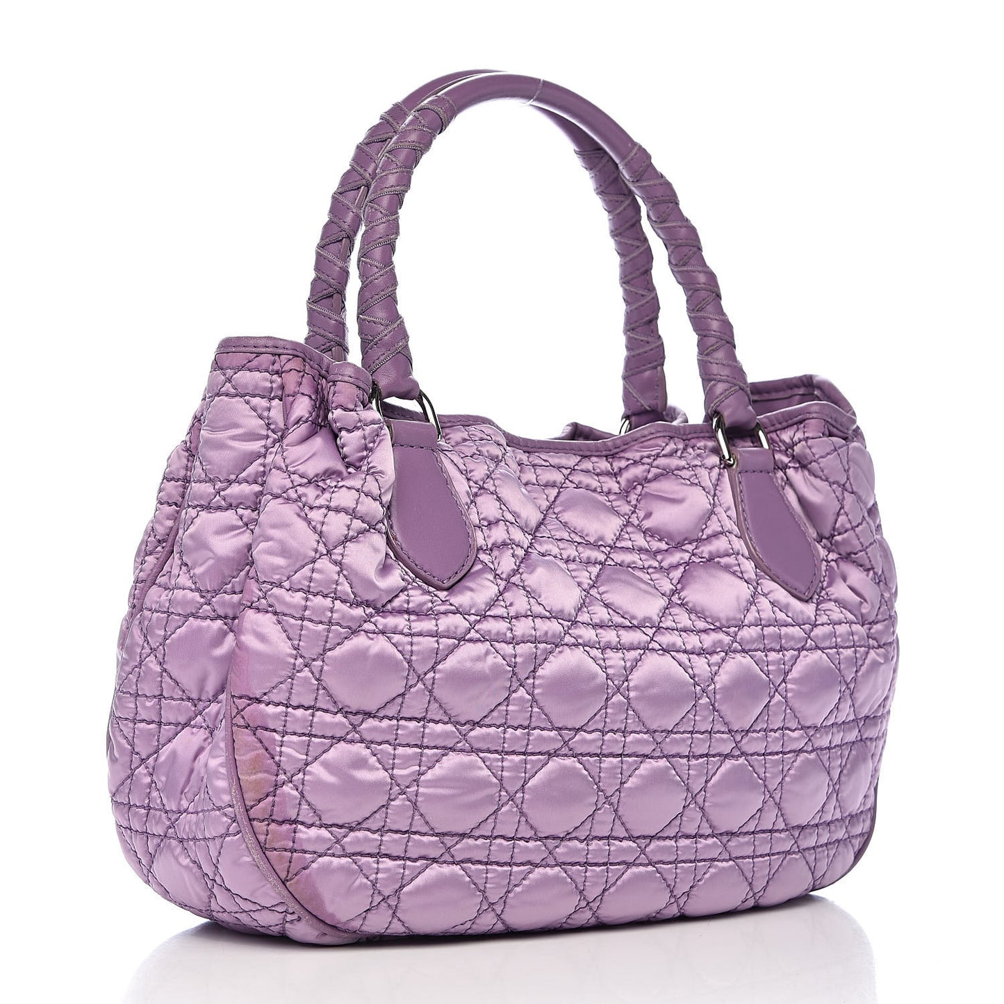 Nylon Cannage Tote Purple