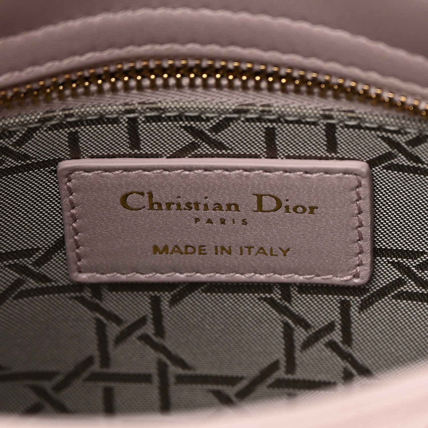 Christian Dior Metallic Lambskin Cannage Mini Lady Dior Lotus 6 of 11