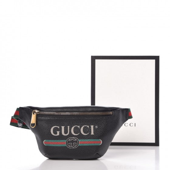 Gucci Grained Calfskin Small Logo Belt Bag Black 8 of 8