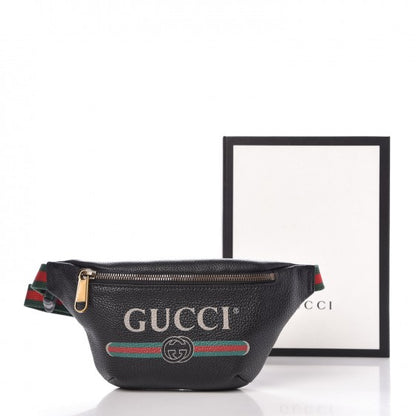 Gucci Grained Calfskin Small Logo Belt Bag Black 8 of 8