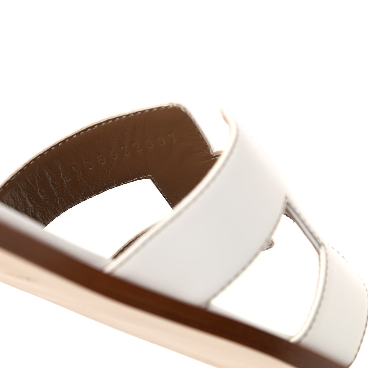 Box Calfskin Oran Sandals 38 White