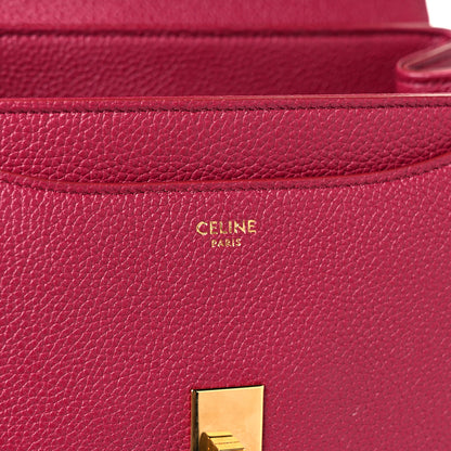 Celine Grained Calfskin Small 16 Top Handle Bag Rasberry 6 of 16