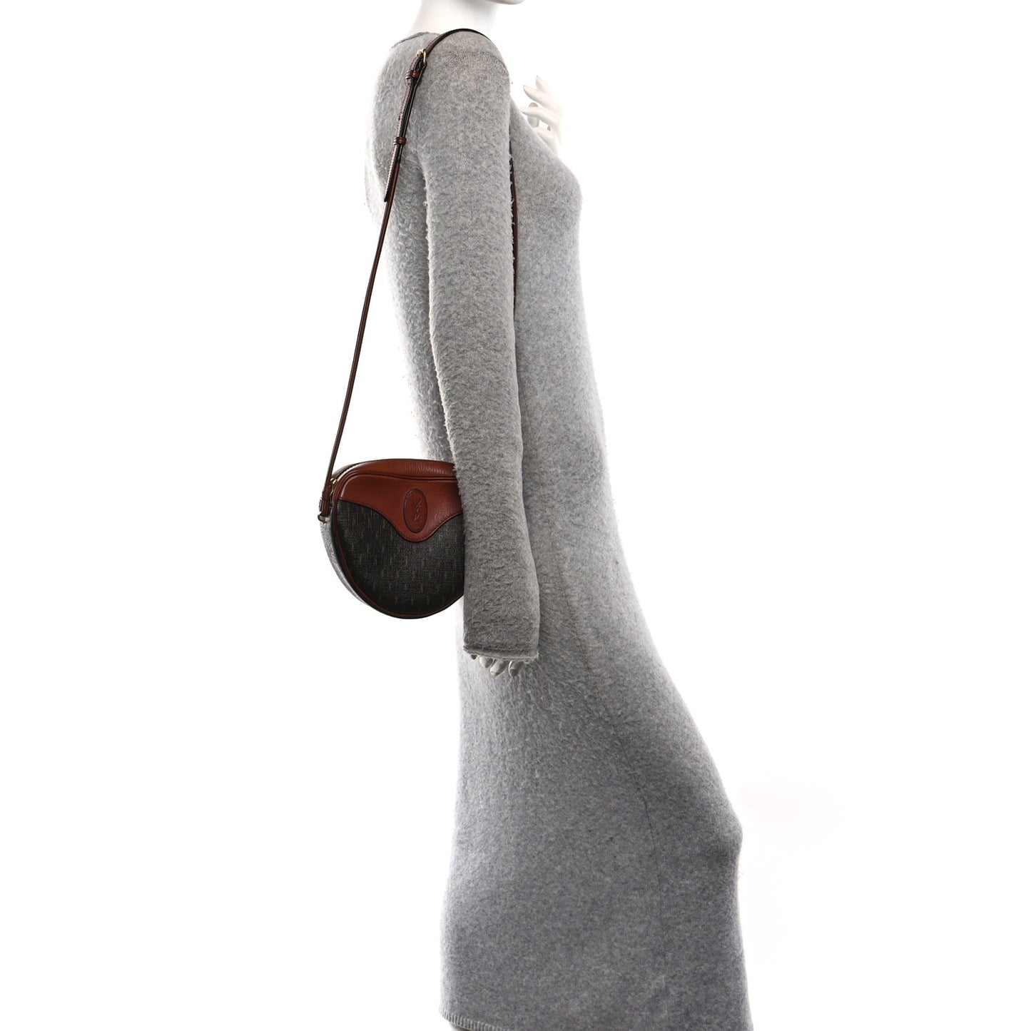 Canvas Smooth Calfskin Le Monogramme Coeur Crossbody Chestnut