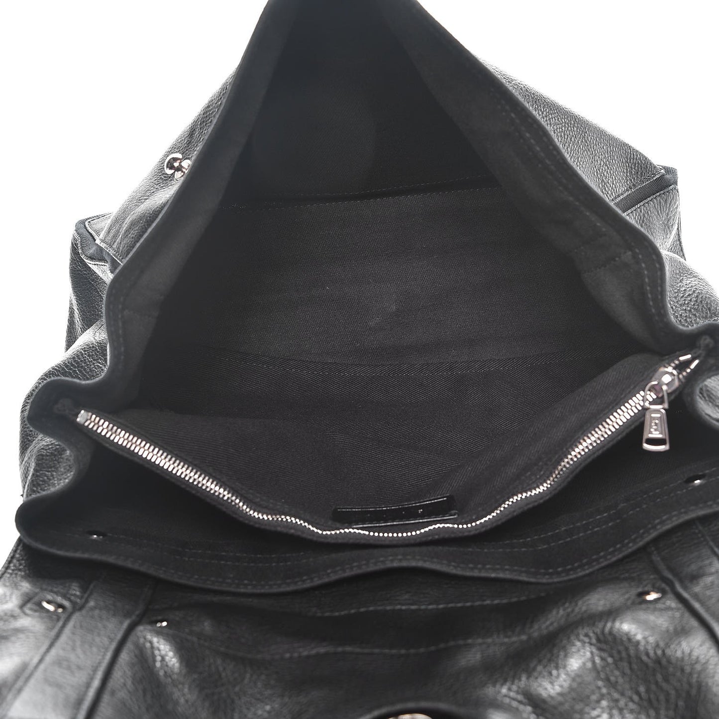 Calfskin Canvas Large Muse Two Black