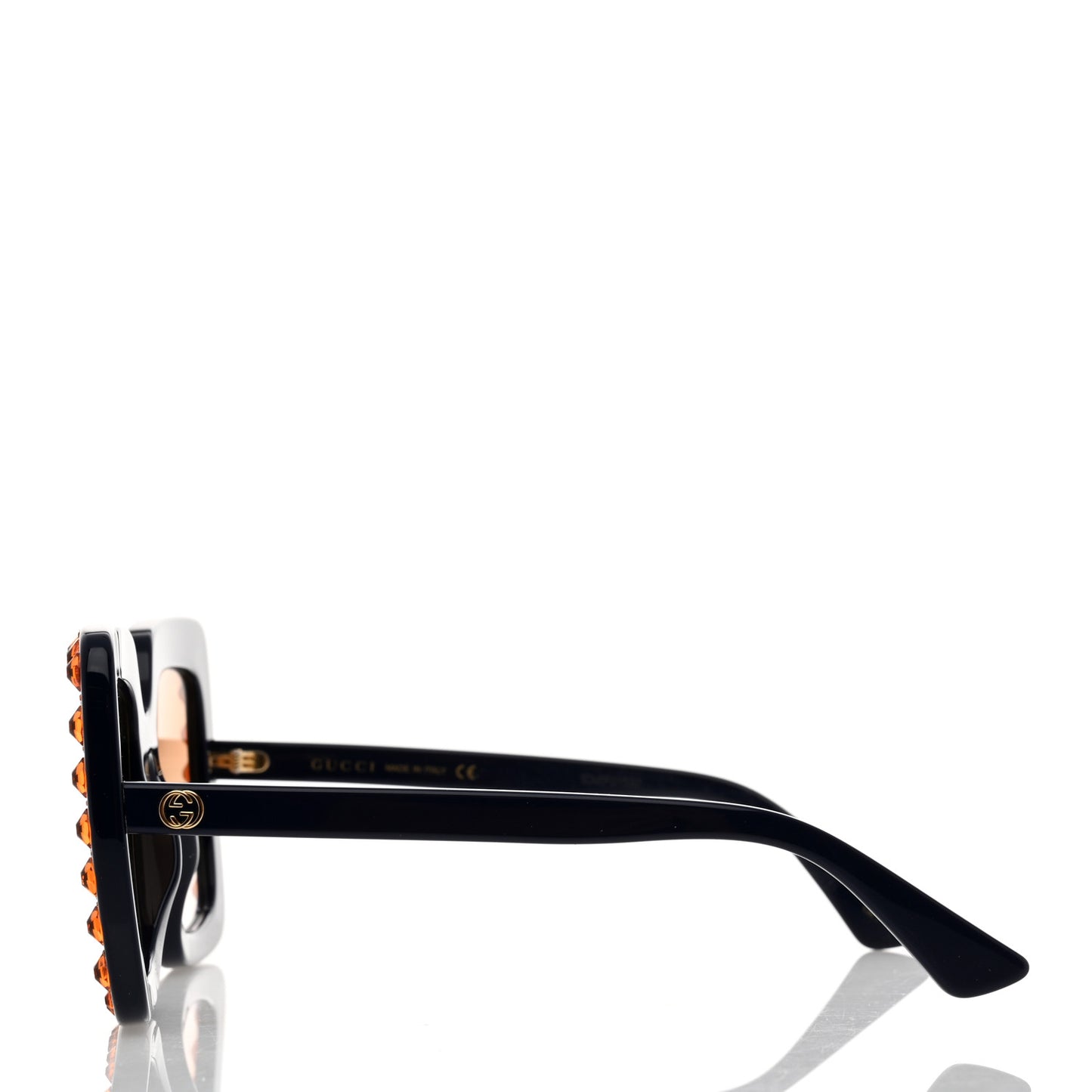 Acetate Crystal Oversize Sunglasses GG0148S Blue