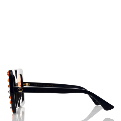 Gucci Acetate Crystal Oversize Sunglasses GG0148S Blue 3 of 8