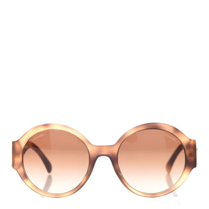 Chanel Acetate Polarized Round Sunglasses 5410 Light Tortoise 2 of 8