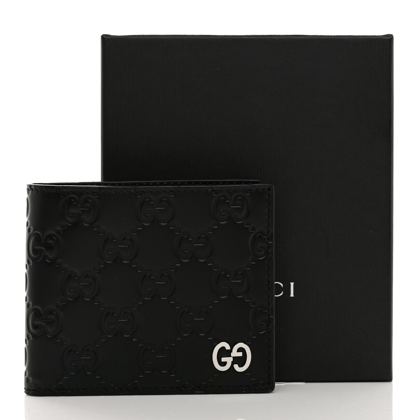 Guccissima Signature Dorian Bi-Fold Wallet Black