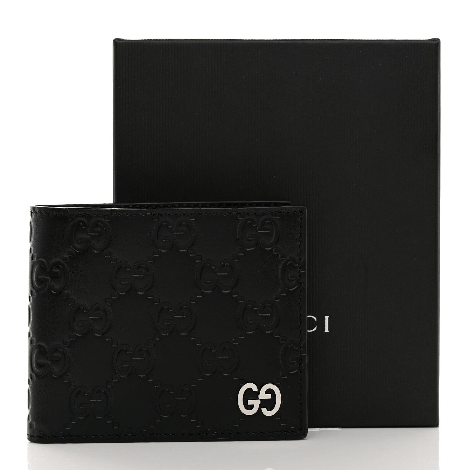 Gucci Guccissima Signature Dorian Bi-Fold Wallet Black 9 of 9