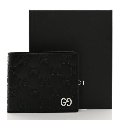 Gucci Guccissima Signature Dorian Bi-Fold Wallet Black 9 of 9