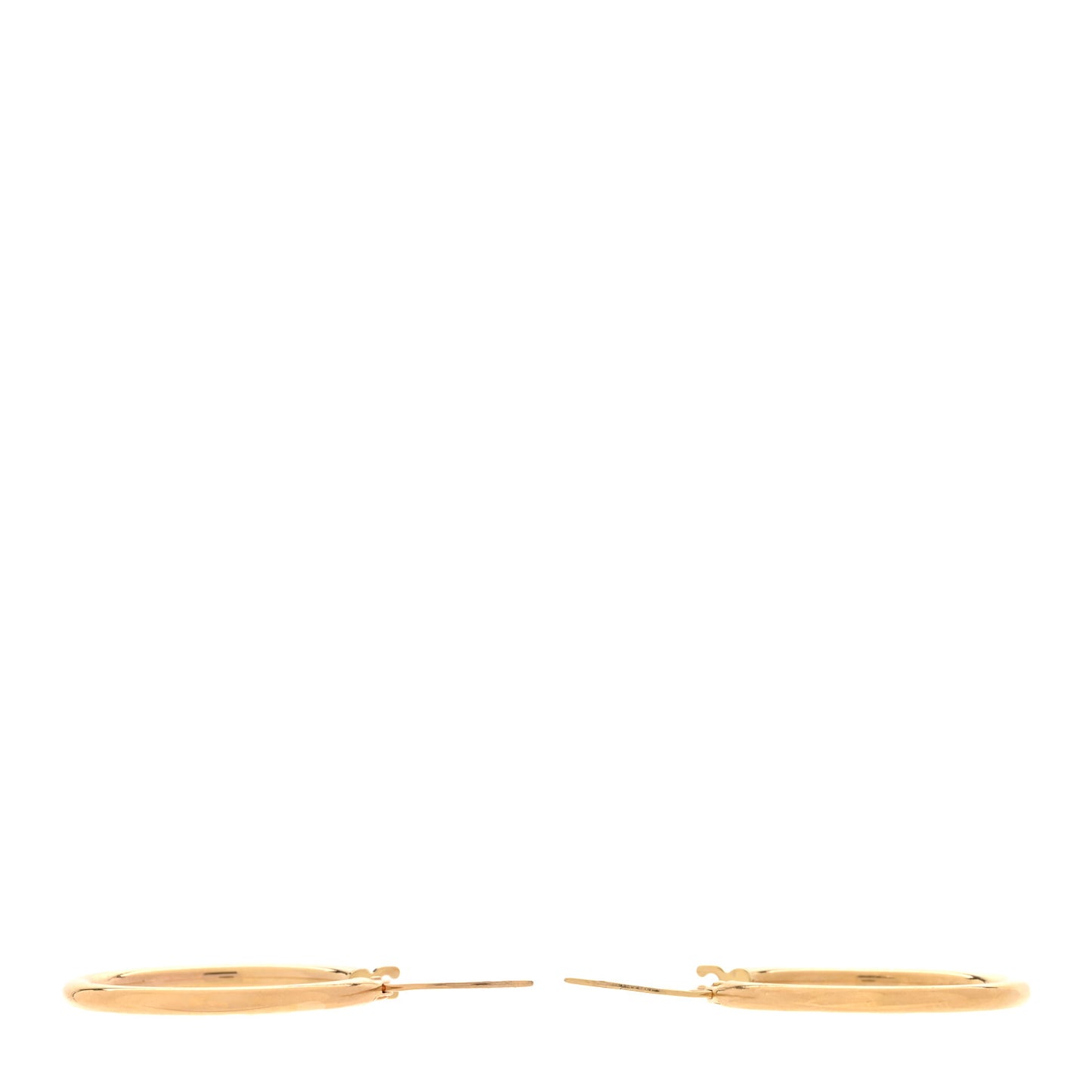 18K Yellow Gold 25mm Hoop Earrings