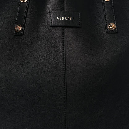 Versace Calfskin Palazzo Tote Black 7 of 12