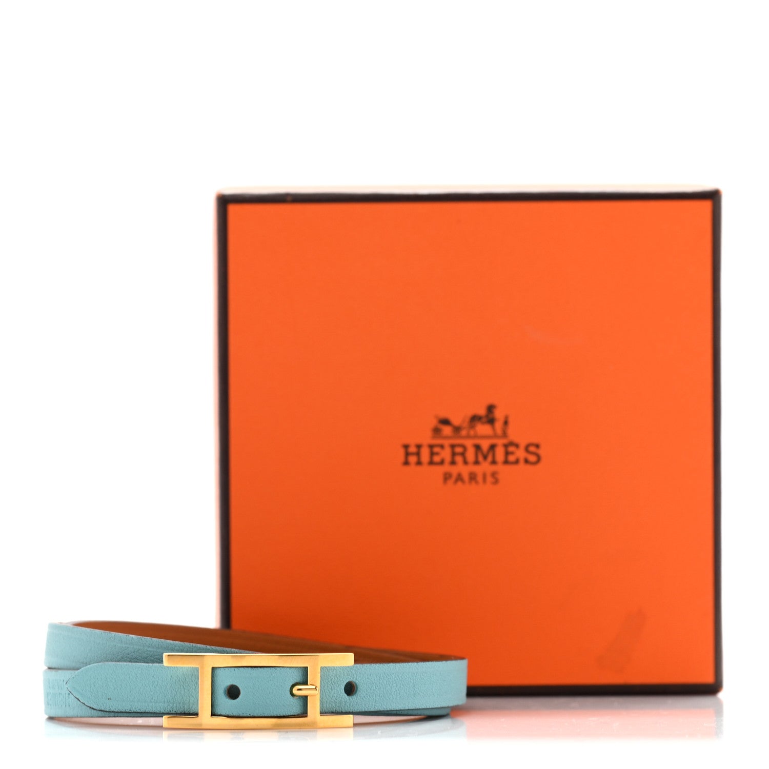 Hermes Swift Behapi Double Tour Reversible Bracelet S Bleu Atoll 7 of 7