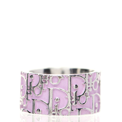 Christian Dior Silver Logo Ring 6 Pink 3 of 4