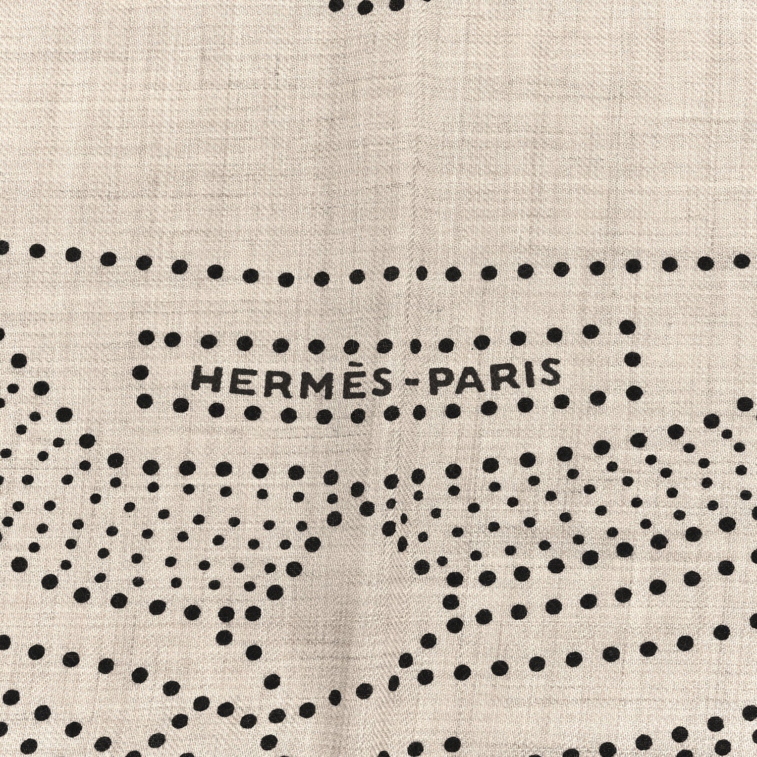 Hermes Cashmere Silk Brandebourgs Points Shawl 140 Naturel Black Vermillon 2 of 5
