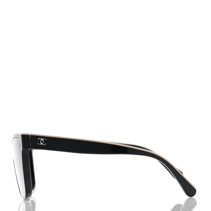 Chanel Acetate Logo Shield Sunglasses 5418 Black 3 of 9