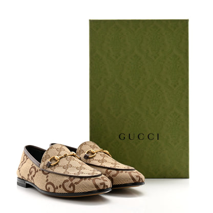 Gucci Canvas GG Monogram Horsebit Womens Jordaan Loafers 36.5 10 of 10