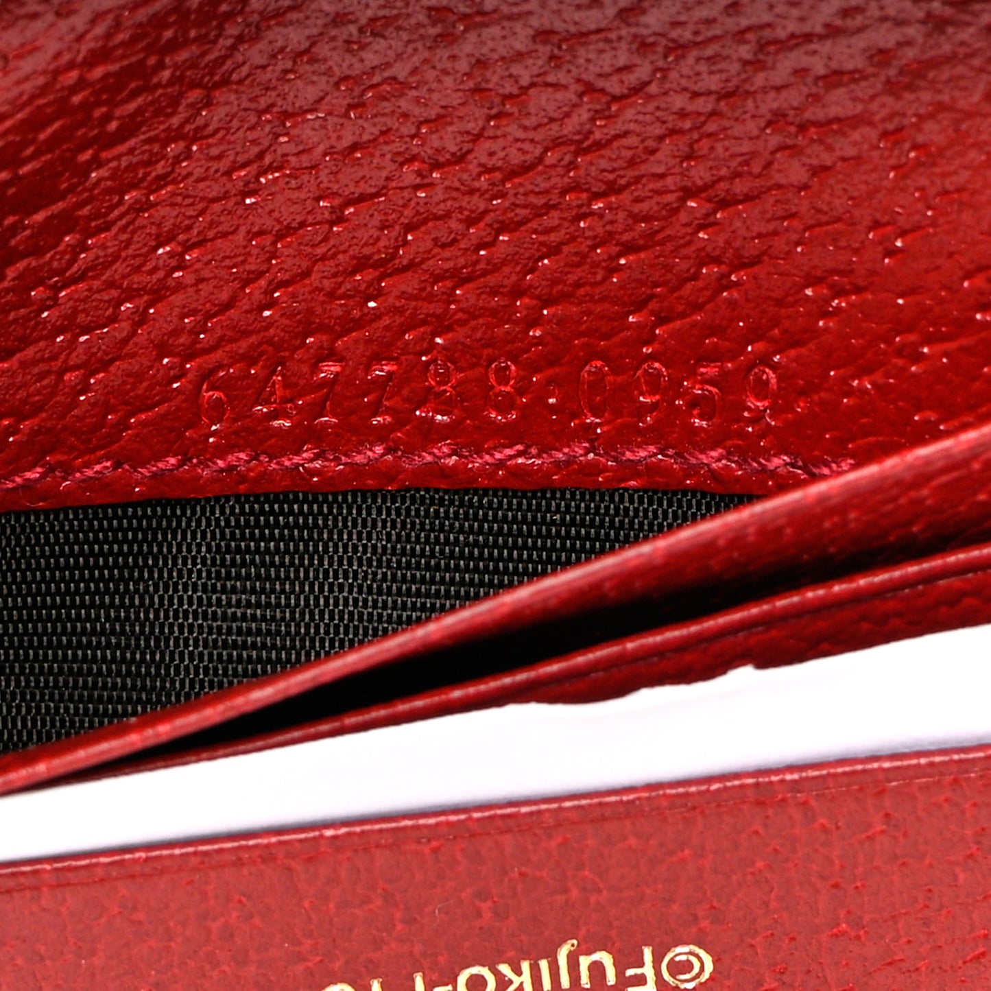 X DORAEMON Mini Vintage GG Supreme Monogram Card Case Wallet Beige Cherry Red