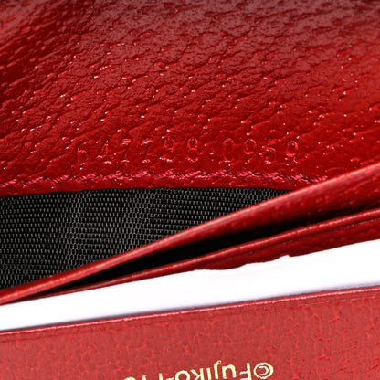 Gucci X DORAEMON Mini Vintage GG Supreme Monogram Card Case Wallet Beige Cherry Red 7 of 9