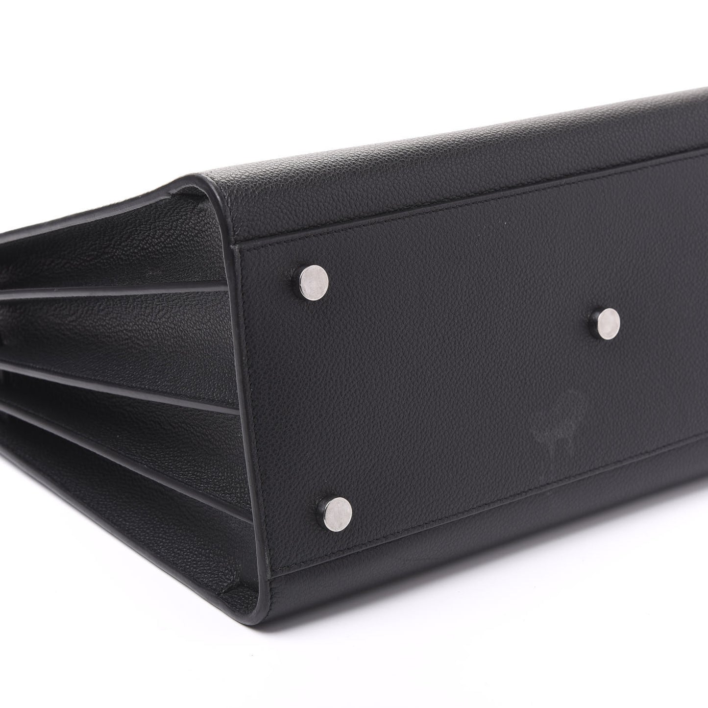Grained Calfskin Small Sac De Jour Black