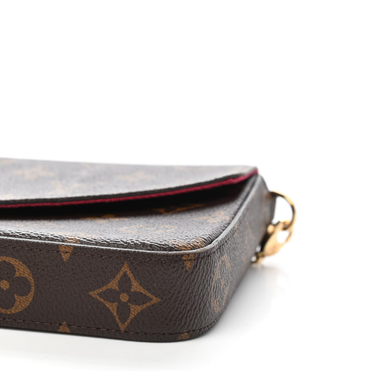 Monogram Pochette Felicie Chain Wallet Fuchsia