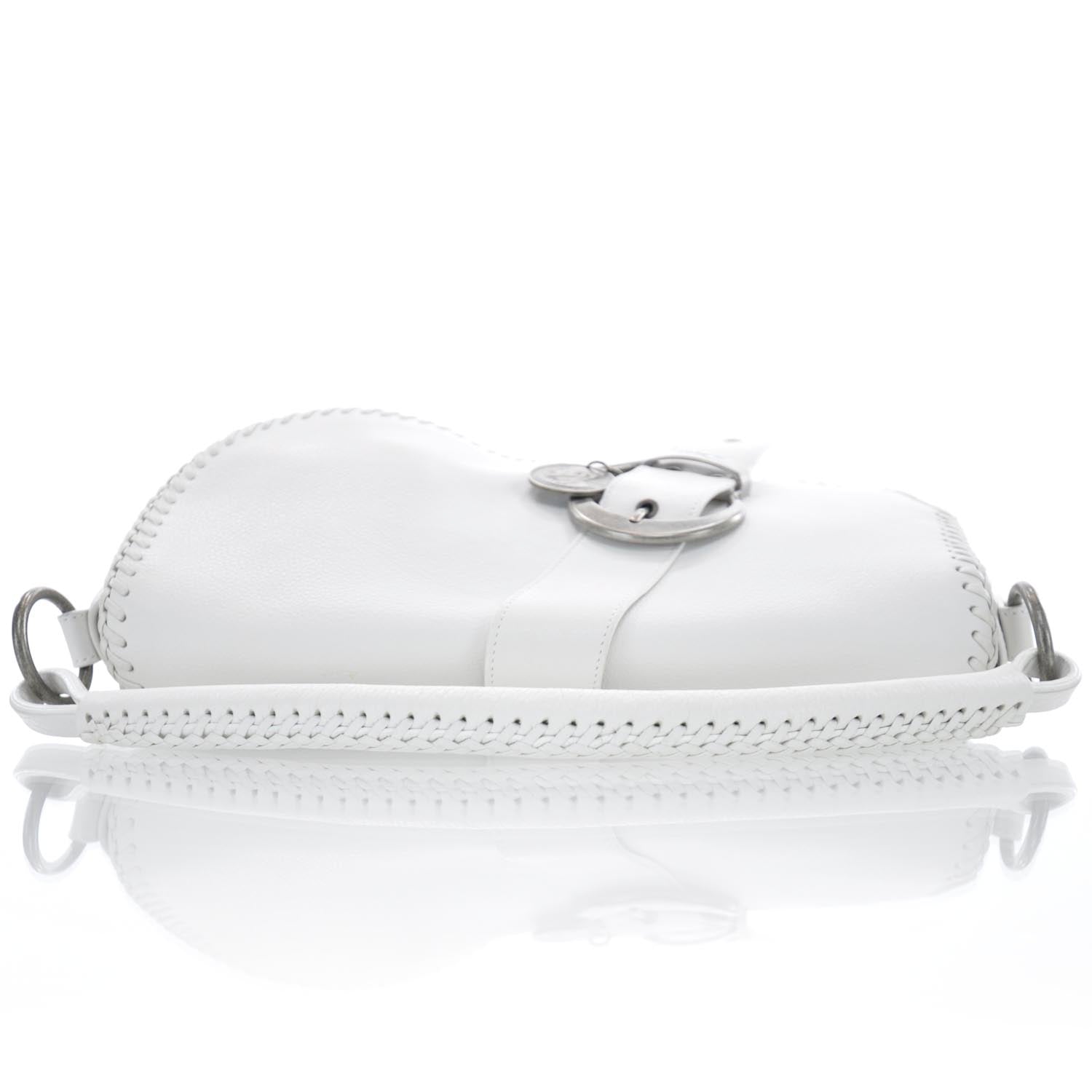 Christian Dior Leather Whipstitch Gaucho White 5 of 9