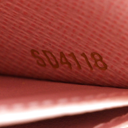 Louis Vuitton Damier Azur Clemence Wallet Rose Ballerine 7 of 14
