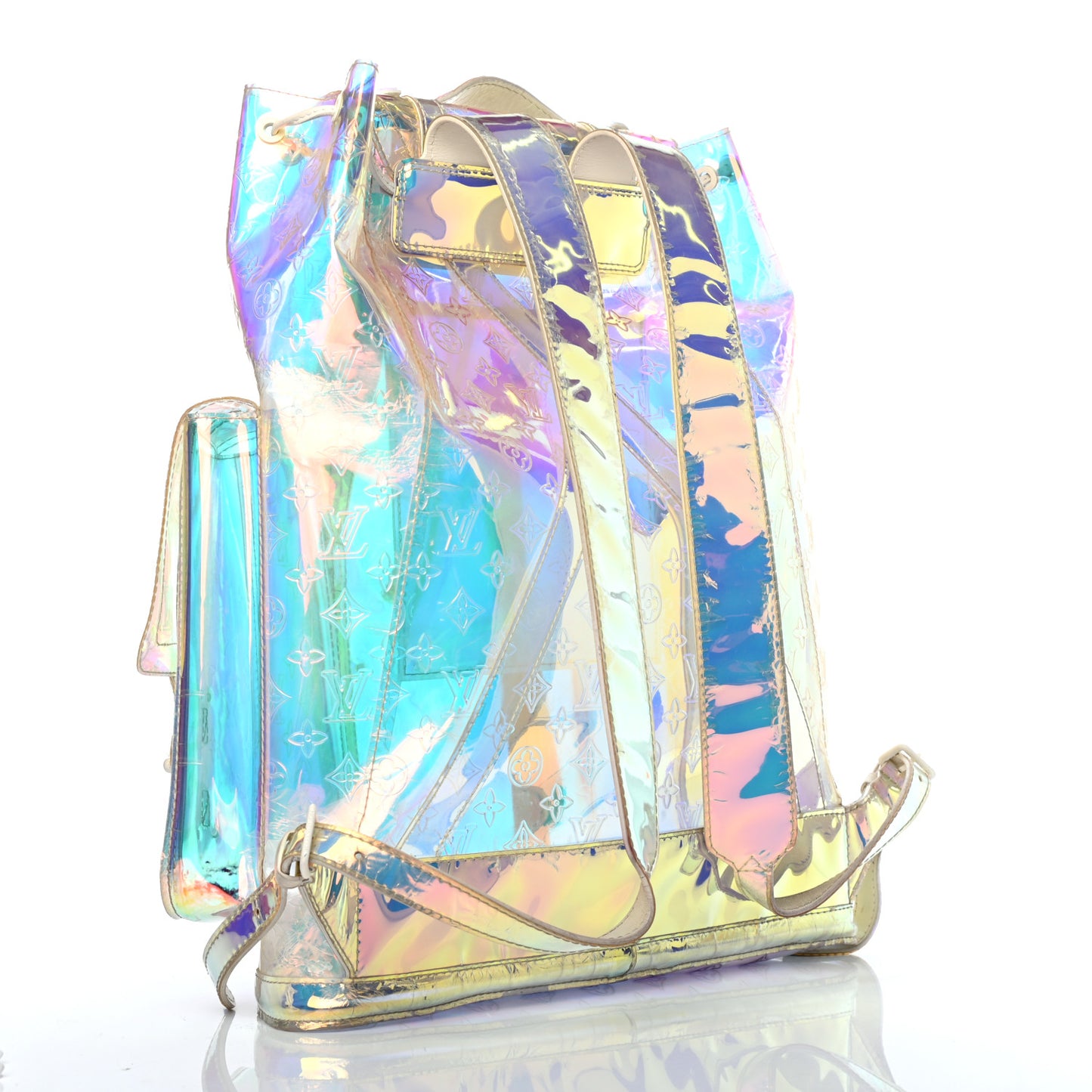 PVC Monogram Christopher Backpack GM Iridescent Prism