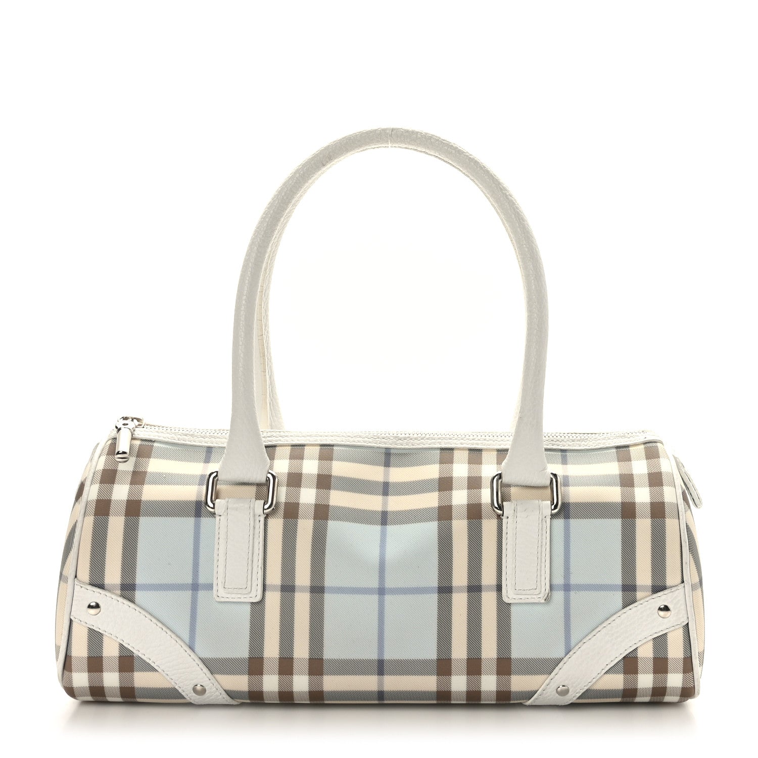 Burberry Candy Check Lola Barrel Shoulder Bag Light Blue 1 of 11