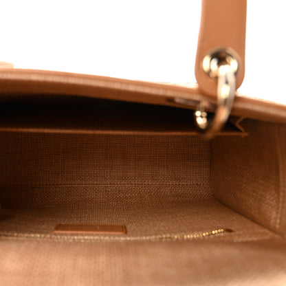Christian Dior Raffia Medium Lady Dior Bag Beige 5 of 9