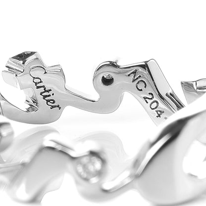 Cartier 18K White Gold Diamond Signature Ring 48 4.5 4 of 4