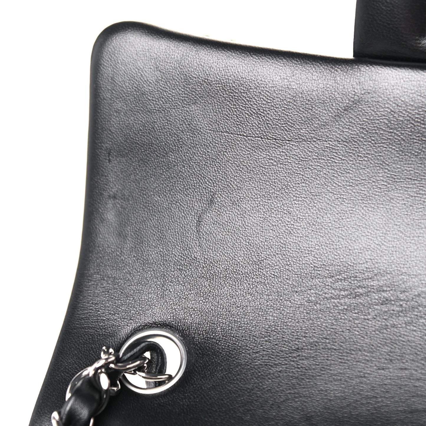 Lambskin Quilted Mini Rectangular Flap Black