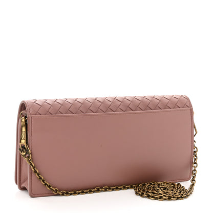 Bottega Veneta Nappa Intrecciato Continental Wallet on Chain Violet 3 of 11