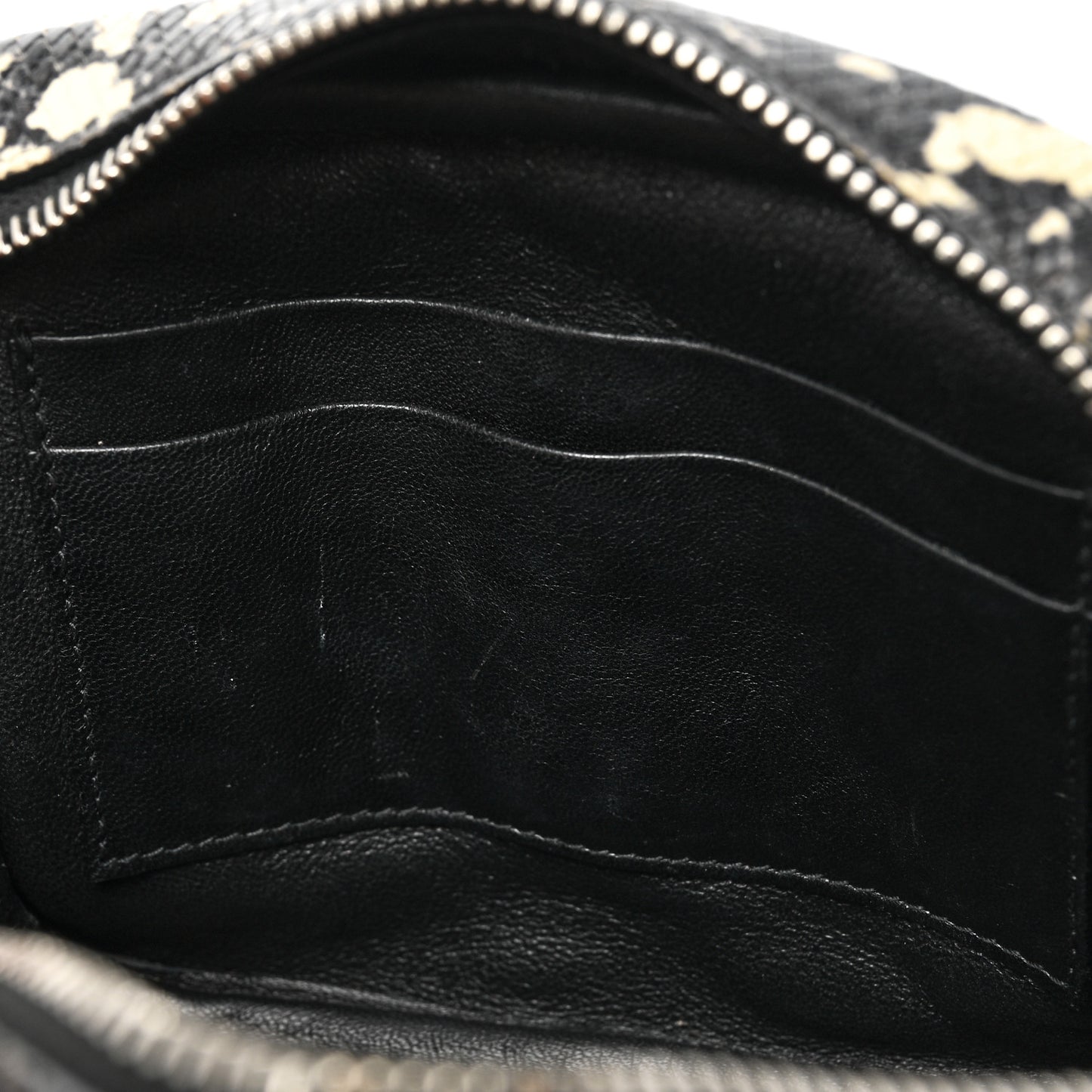 Python Embossed Calfskin Monogram Blogger Bag Black Beige