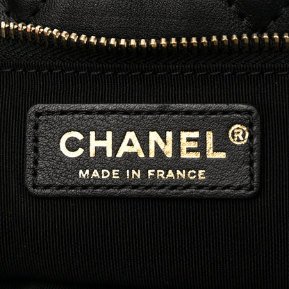 Chanel Lambskin Quilted Fold Over Clutch Black 7 of 8