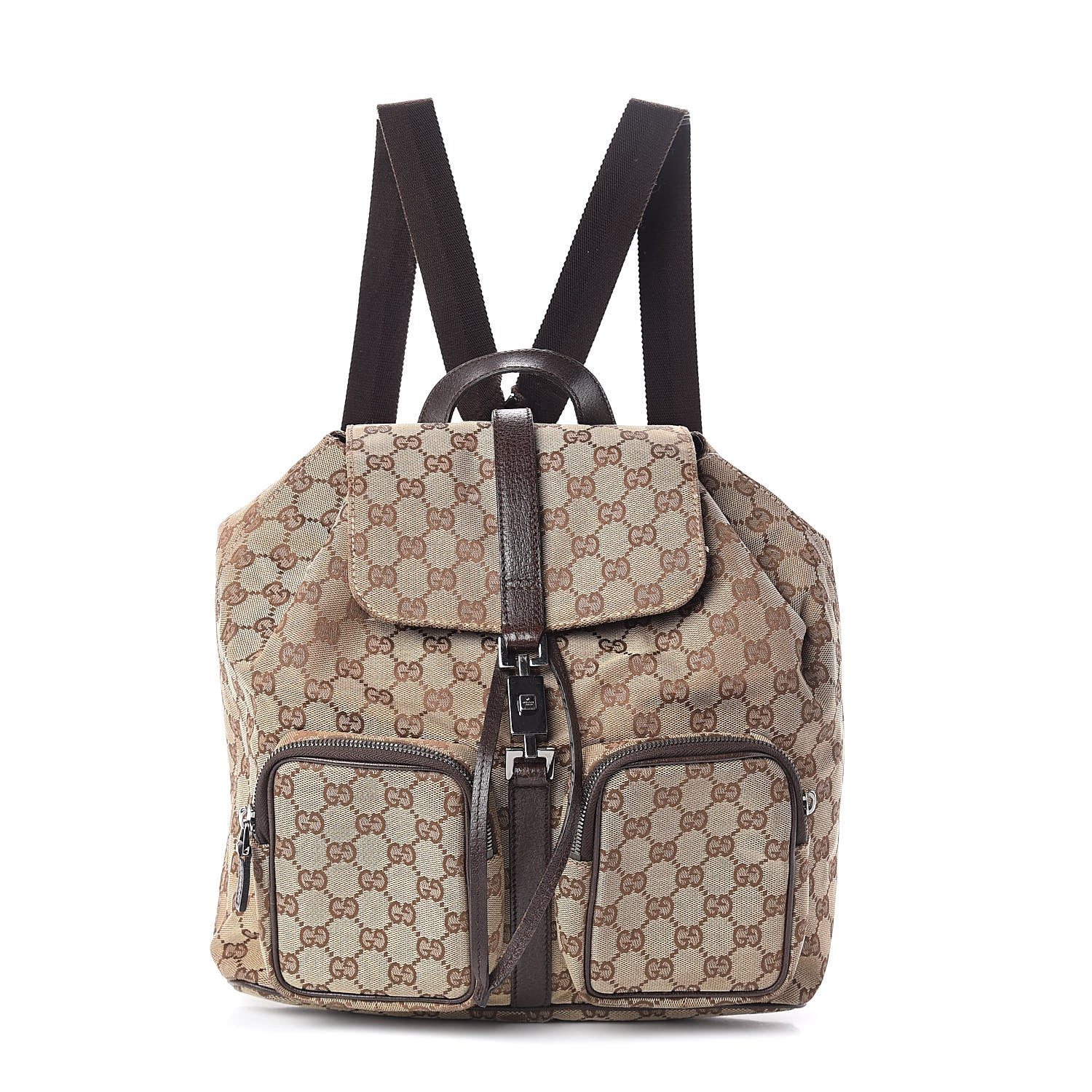 Gucci Monogram Backpack Dark Brown 1 of 9