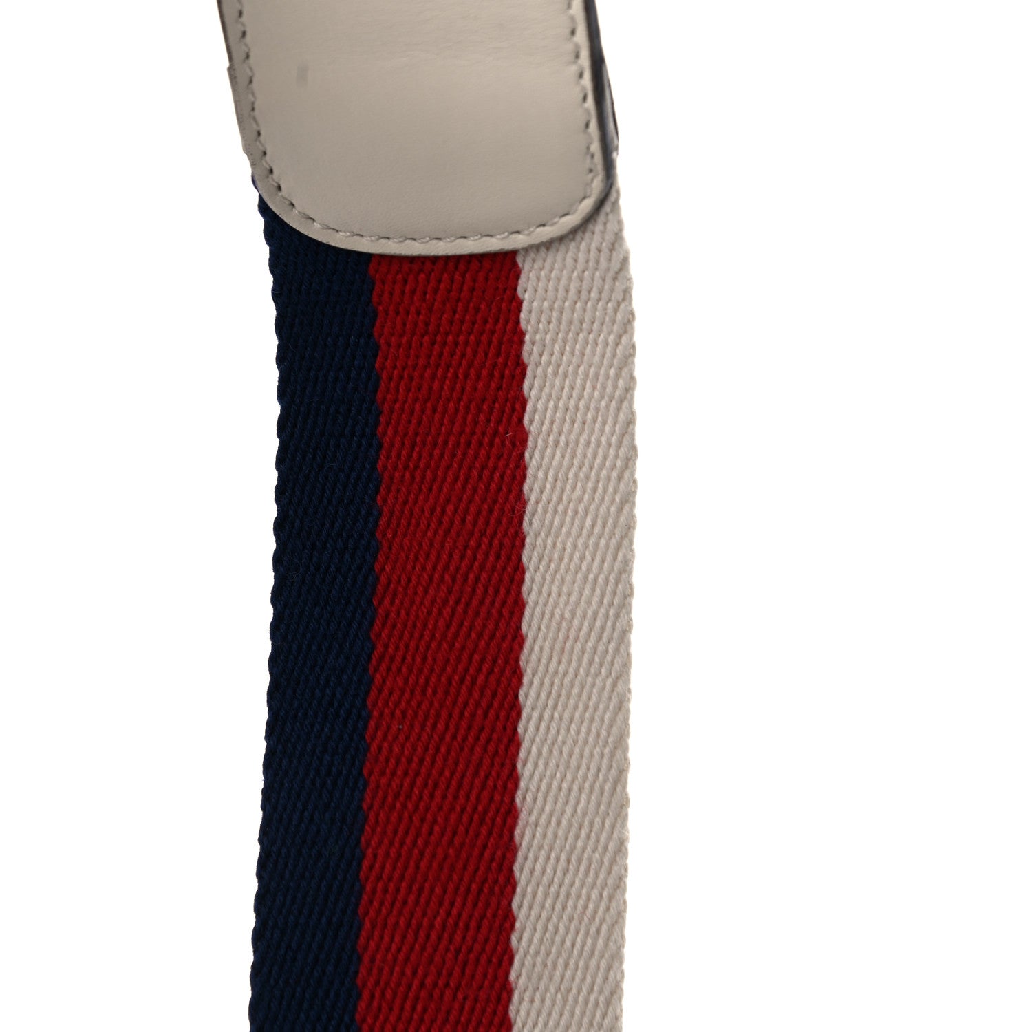Gucci Nylon Calfskin Sylvie Web Double G 40mm Belt 95 38 Mystic White Hibiscus Red Maritime 6 of 7