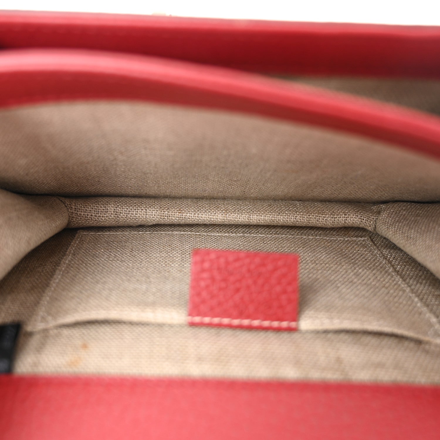 Gucci Dollar Calfskin Small Interlocking G Shoulder Bag Red 5 of 16